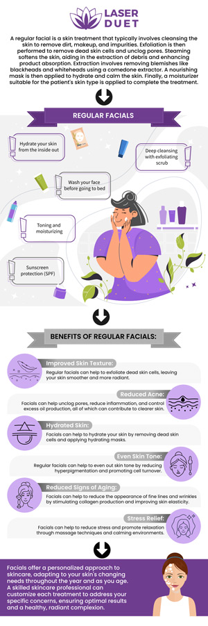 Achieve glowing, healthy skin with professional facial treatments at Laser Duet in Dearborn, MI. We offer customized facials designed to address your unique skin concerns, from acne and hyperpigmentation to fine lines and dullness. Using advanced skin care techniques and medical-grade products, our facials help rejuvenate and restore your skin’s natural radiance. Whether you're looking for deep cleansing, hydration, or anti-aging solutions, our personalized approach ensures the best results. For more information, contact us or schedule an appointment online. We are conveniently located at 15238 W Warren Ave Ste #A, Dearborn, MI 48126. Achieve glowing, healthy skin with professional facial treatments at Laser Duet in Dearborn, MI. We offer customized facials designed to address your unique skin concerns, from acne and hyperpigmentation to fine lines and dullness. Using advanced skin care techniques and medical-grade products, our facials help rejuvenate and restore your skin’s natural radiance. Whether you're looking for deep cleansing, hydration, or anti-aging solutions, our personalized approach ensures the best results. For more information, contact us or schedule an appointment online. We are conveniently located at 15238 W Warren Ave Ste #A, Dearborn, MI 48126.