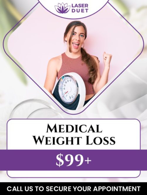 At LaserDuet, our Medical Weight Loss program offers a comprehensive approach to shedding pounds healthily and sustainably. Utilizing the latest in medical insights and technologies, our tailored plans include dietary guidance, exercise regimens, and ongoing support to ensure you achieve and maintain your desired weight. For more information, contact us or schedule an appointment online. We are conveniently located at 15238 W Warren Ave, Dearborn, MI 48126.